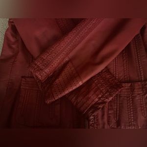 ness maroon leather jacket